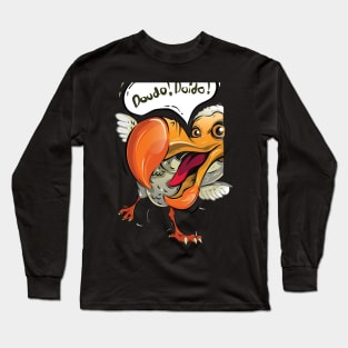 dodo bird illustration Long Sleeve T-Shirt